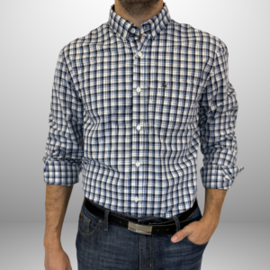 CAMISA ML POPLIN CUADROS