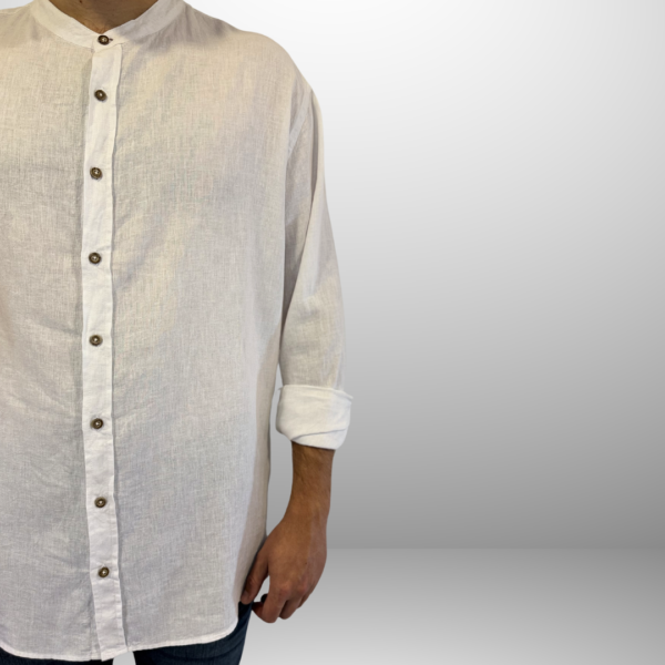 CAMISA ML LINO CUELLO MAO - Imagen 5